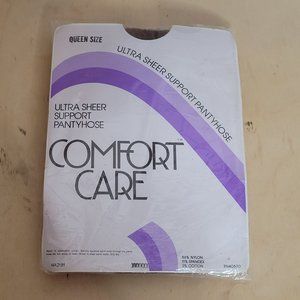 Vintage Nylons Panty Hose Queen Size Comfort Care Ultra Sheer Support